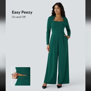 Halara Easy-Peezy Green Jumpsuit